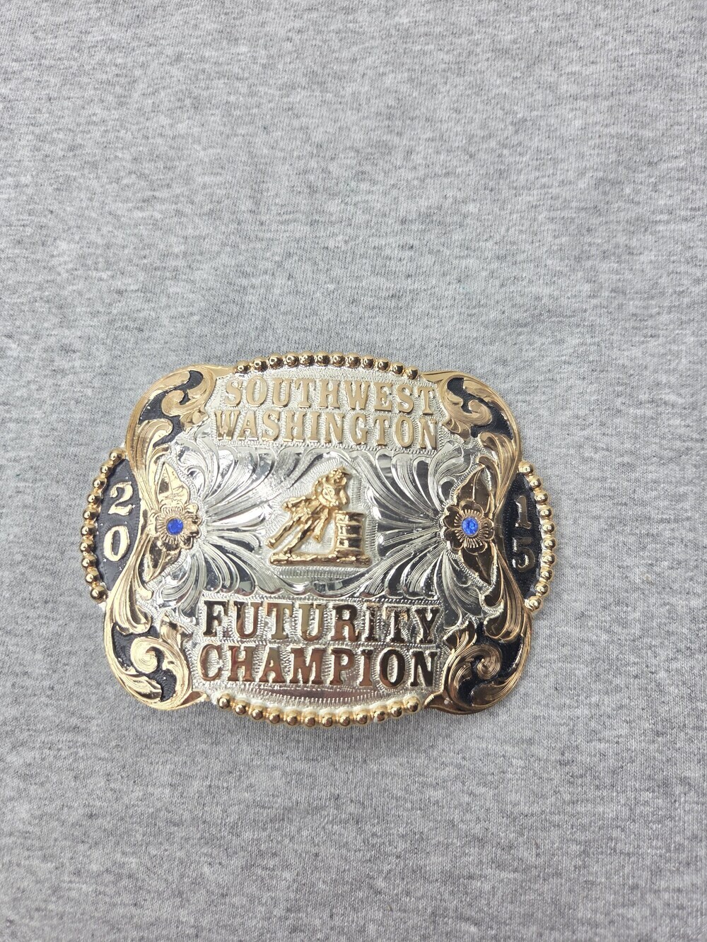Lone Star 2015 Southwest Washington Futurity Champion Trophy Buckle Black Enamel
